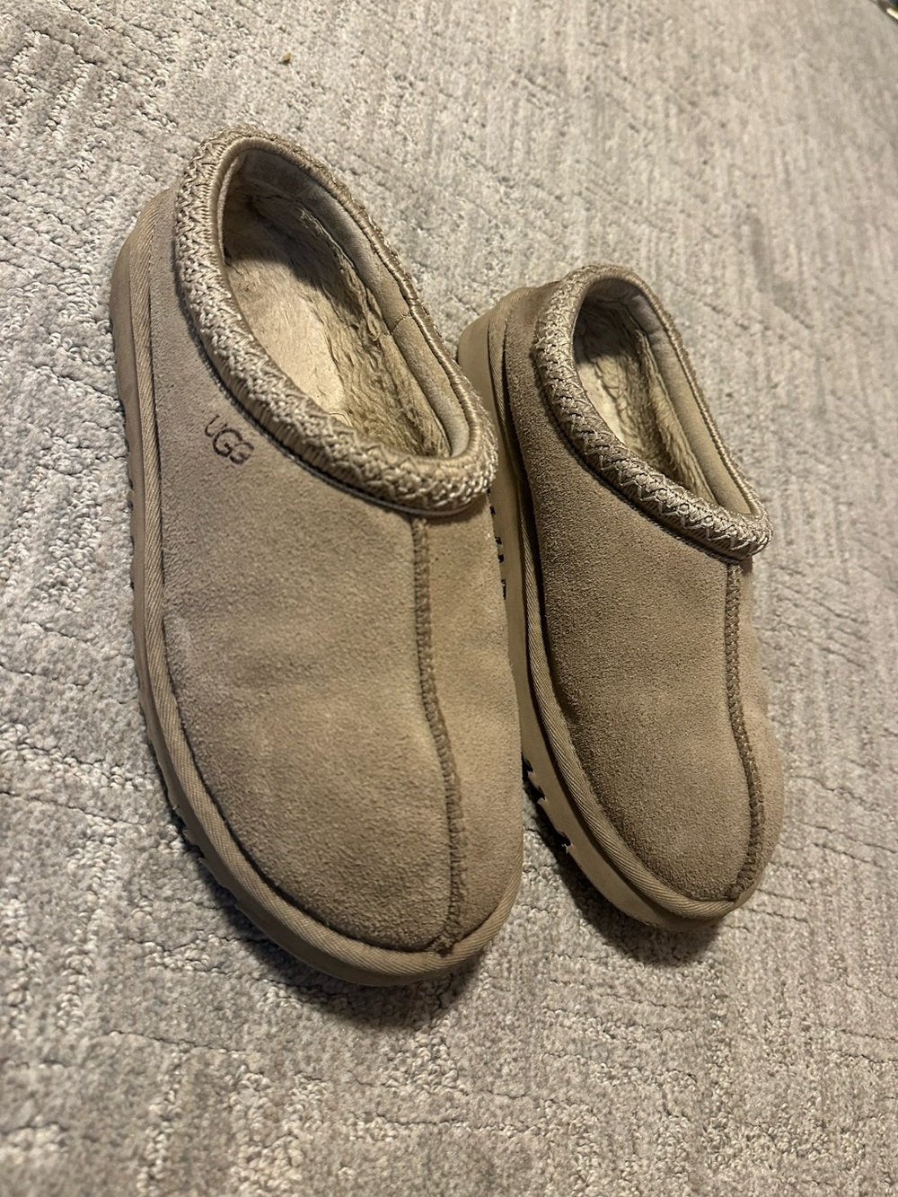 UGG Women's Suede Slip-On Slippers in Light Brown
